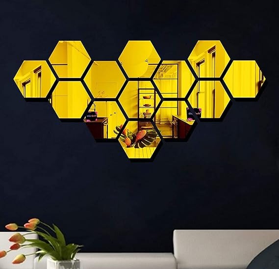 Hexagon Style Acrylic Mirror Trendy zone
